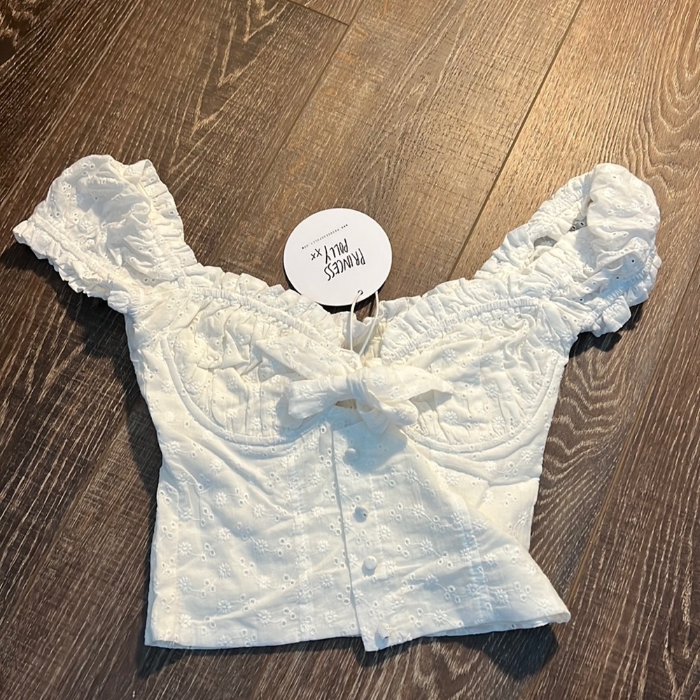 White Princess Polly Top